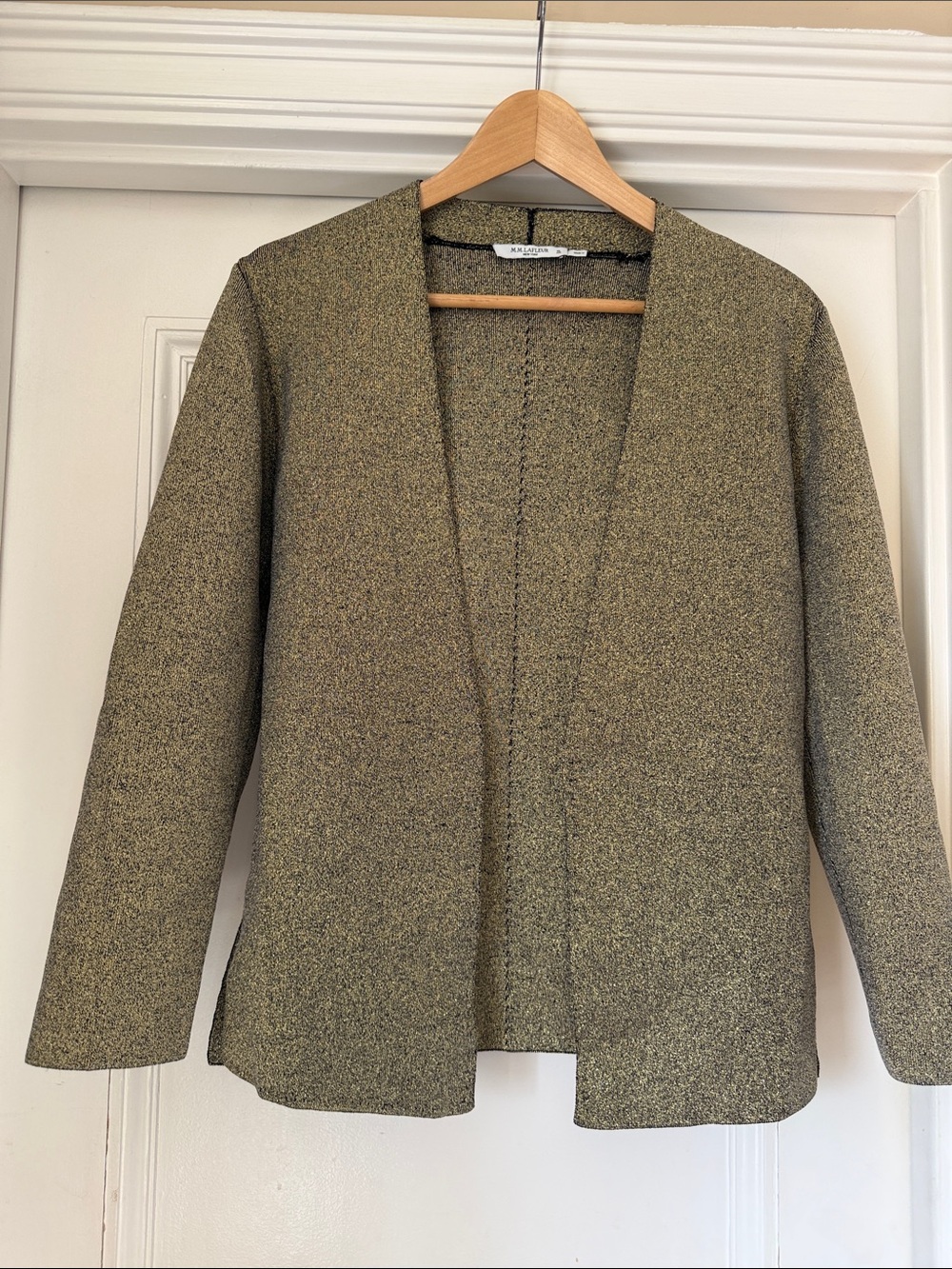 MM Lafleur Gold/Black Metallic Open Blazer